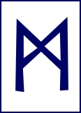 rune mannaz rechtop